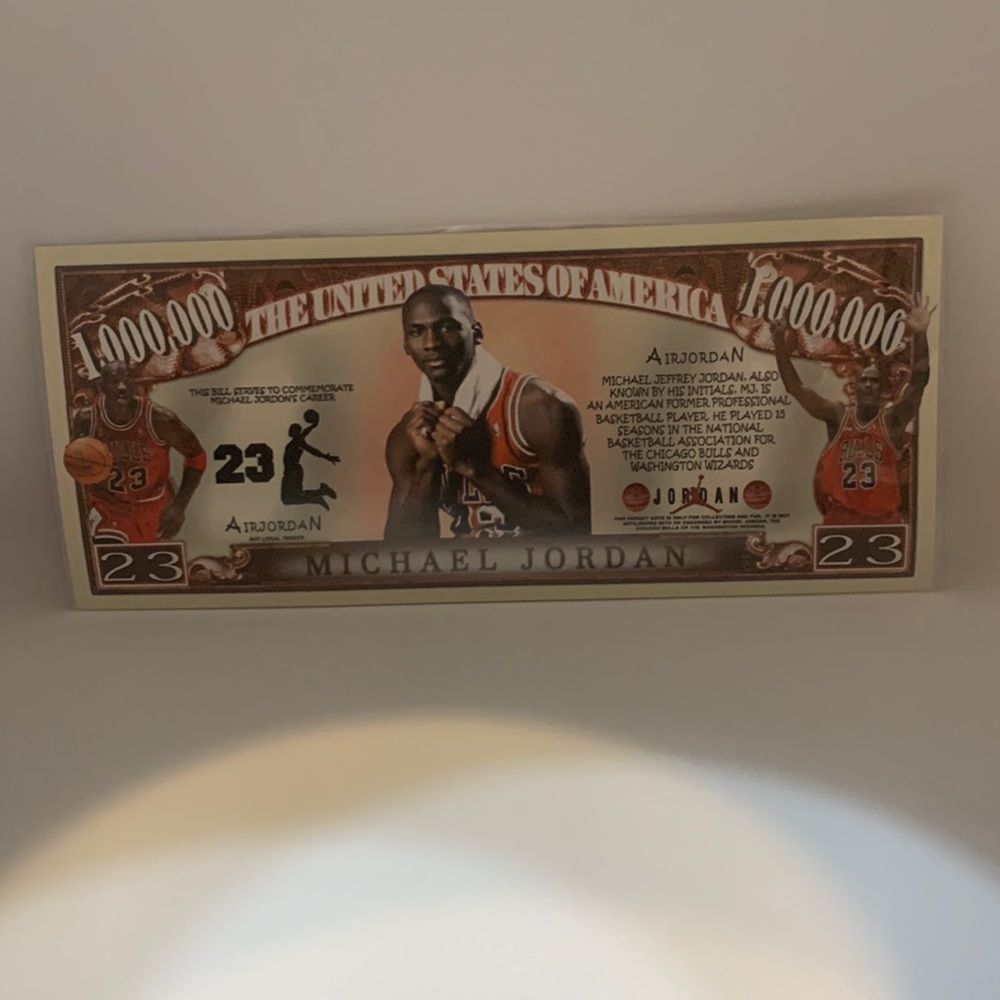 Michael Jordan Chicago Bulls Custom Made Million Dollar Bill (MISC3)